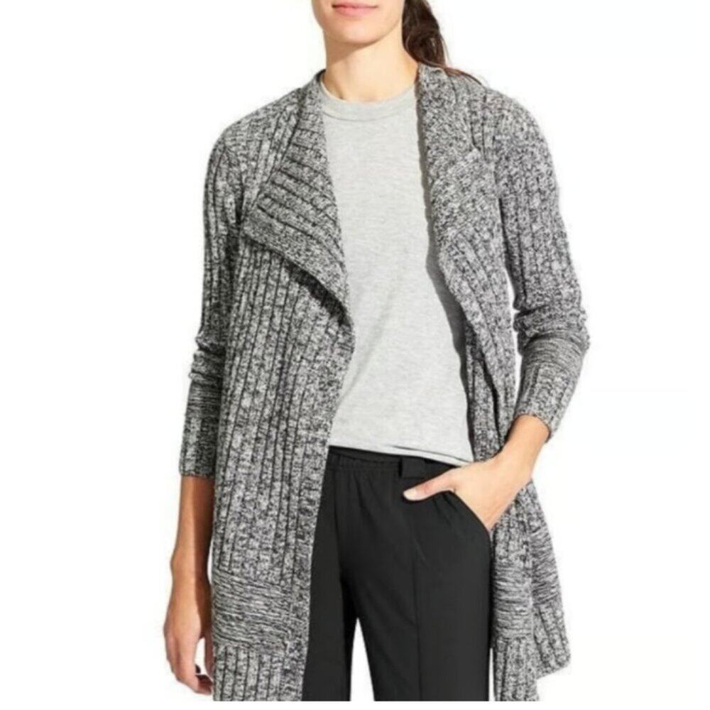 Athleta Ribbed Open Front Lagenlook Cardigan sz XS